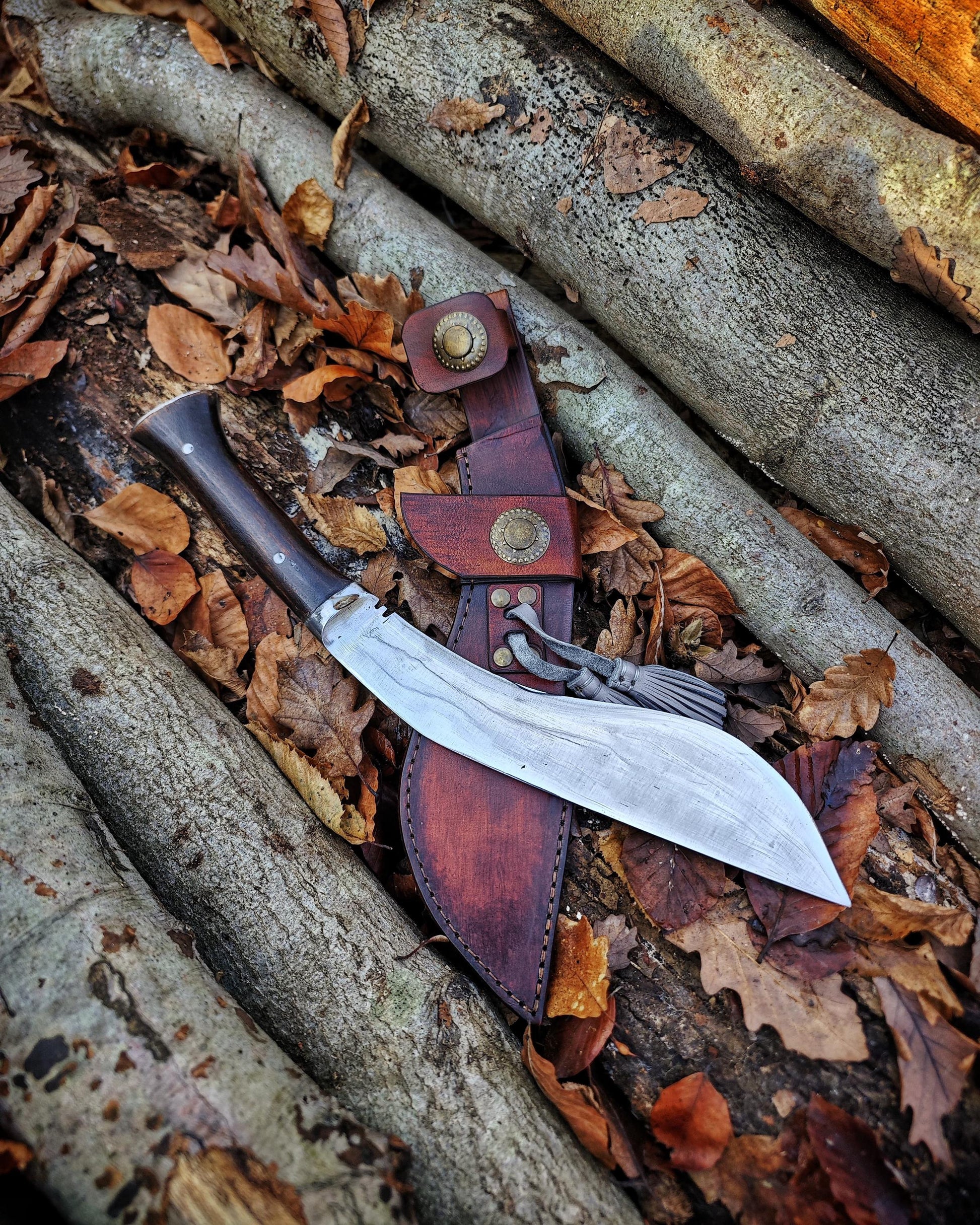 Hand-Forged Nepal Kukri – Genuine Leather Sheath, Traditional Design, Durable &amp; Ready for Adventure