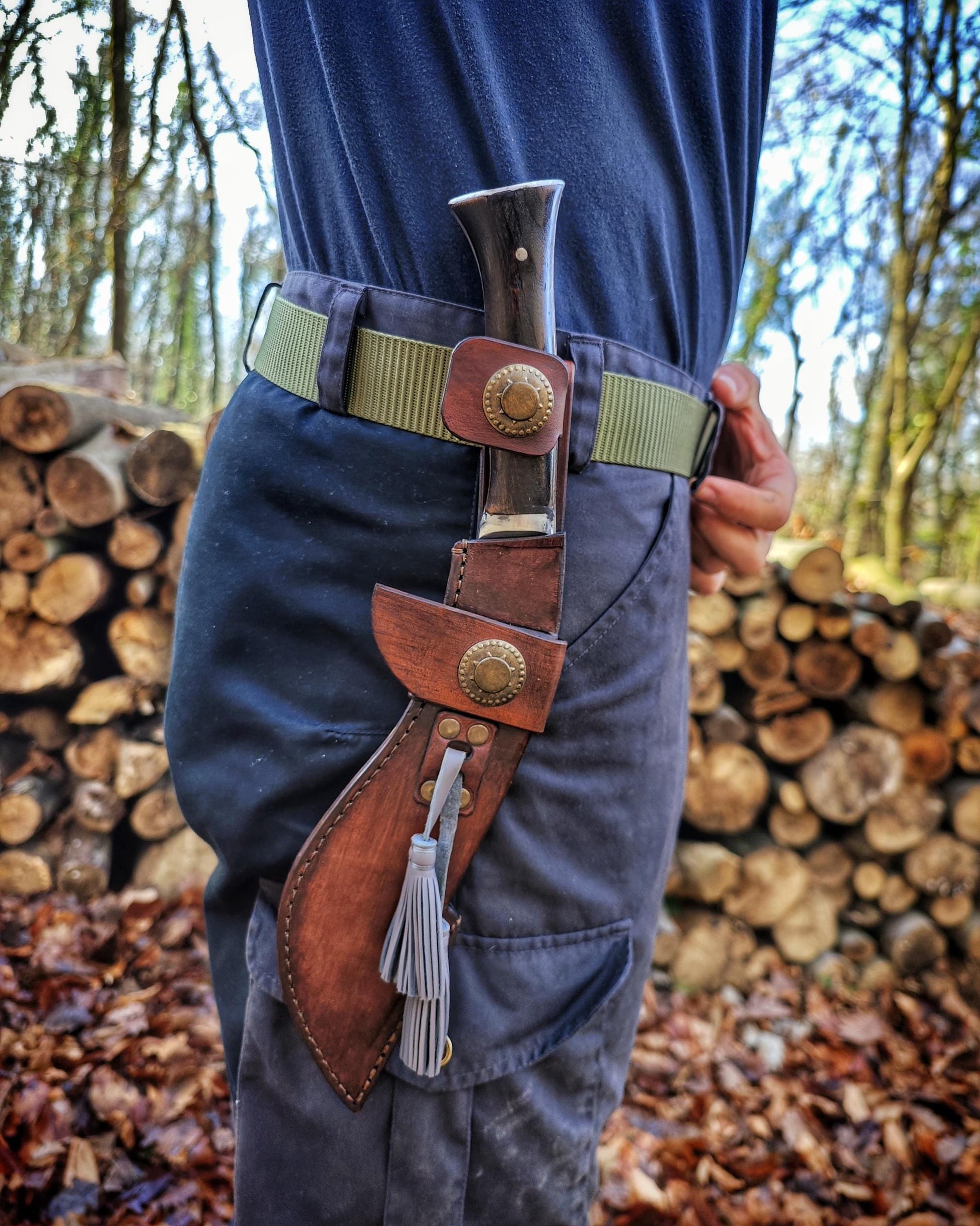 Hand-Forged Nepal Kukri – Genuine Leather Sheath, Traditional Design, Durable &amp; Ready for Adventure