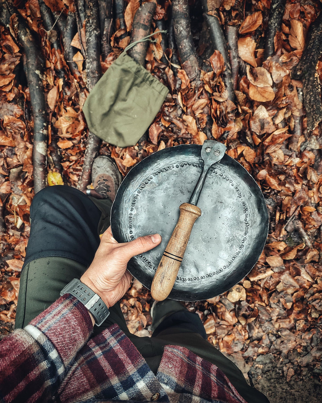 Bushcraft survival handmade primitive camp cowboy outdoor cheff pan camper gear bushcraft gear cowboy pan rustic pan primitive gift