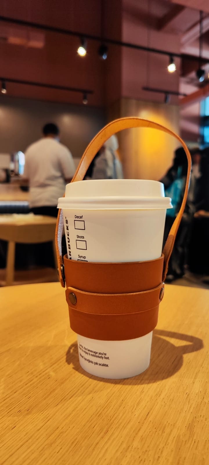Handmade Leather Coffee Cup Holders - Carry Your Hot Coffee in Style and Convenience We ship two pairs. one for you one for your loved one