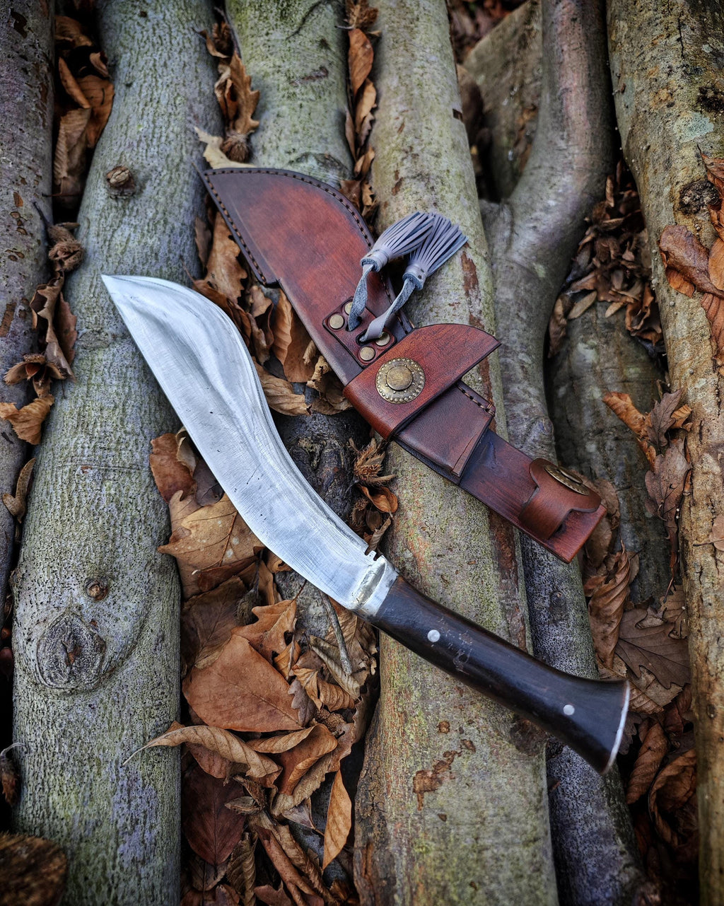 Hand-Forged Nepal Kukri – Genuine Leather Sheath, Traditional Design, Durable &amp; Ready for Adventure