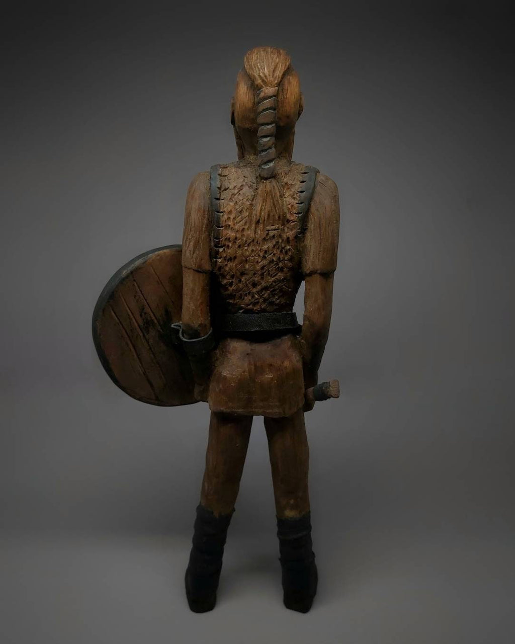 Shaping the Viking Spirit in Wood: Handcrafted Wooden Statue of Ragnar Viking Warrior Miniature Sculptures Ragnar