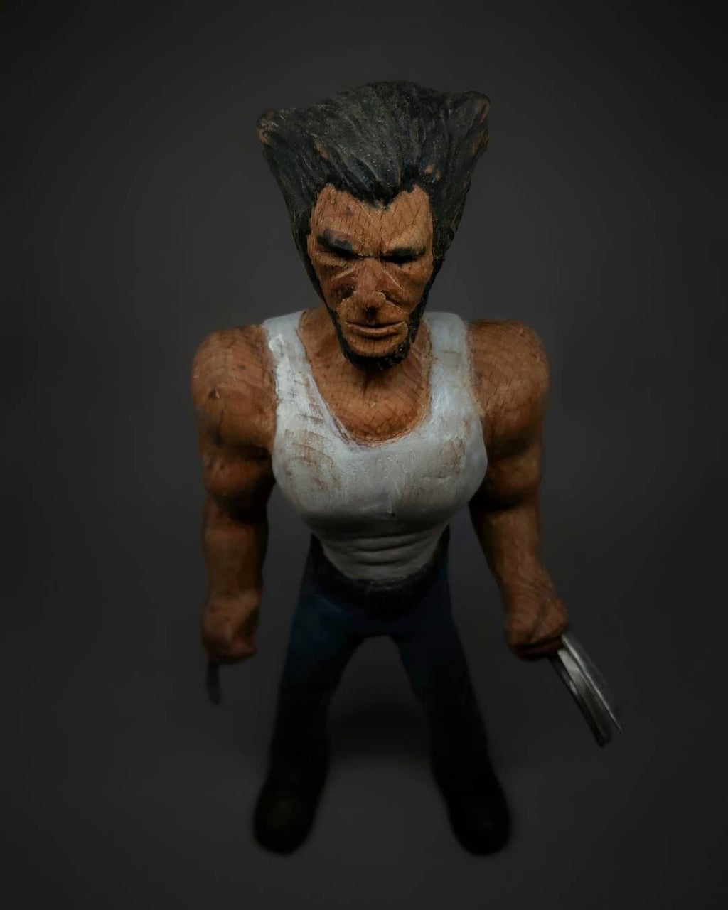 Wolverine Born from the Spirit of the Forest: Hand-Carved Woodwork Originality