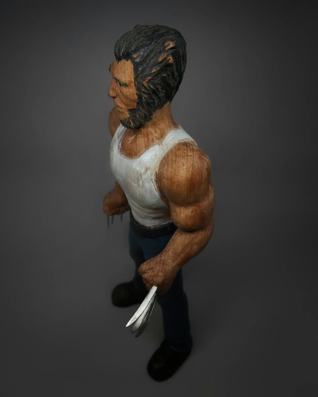 Wolverine Born from the Spirit of the Forest: Hand-Carved Woodwork Originality