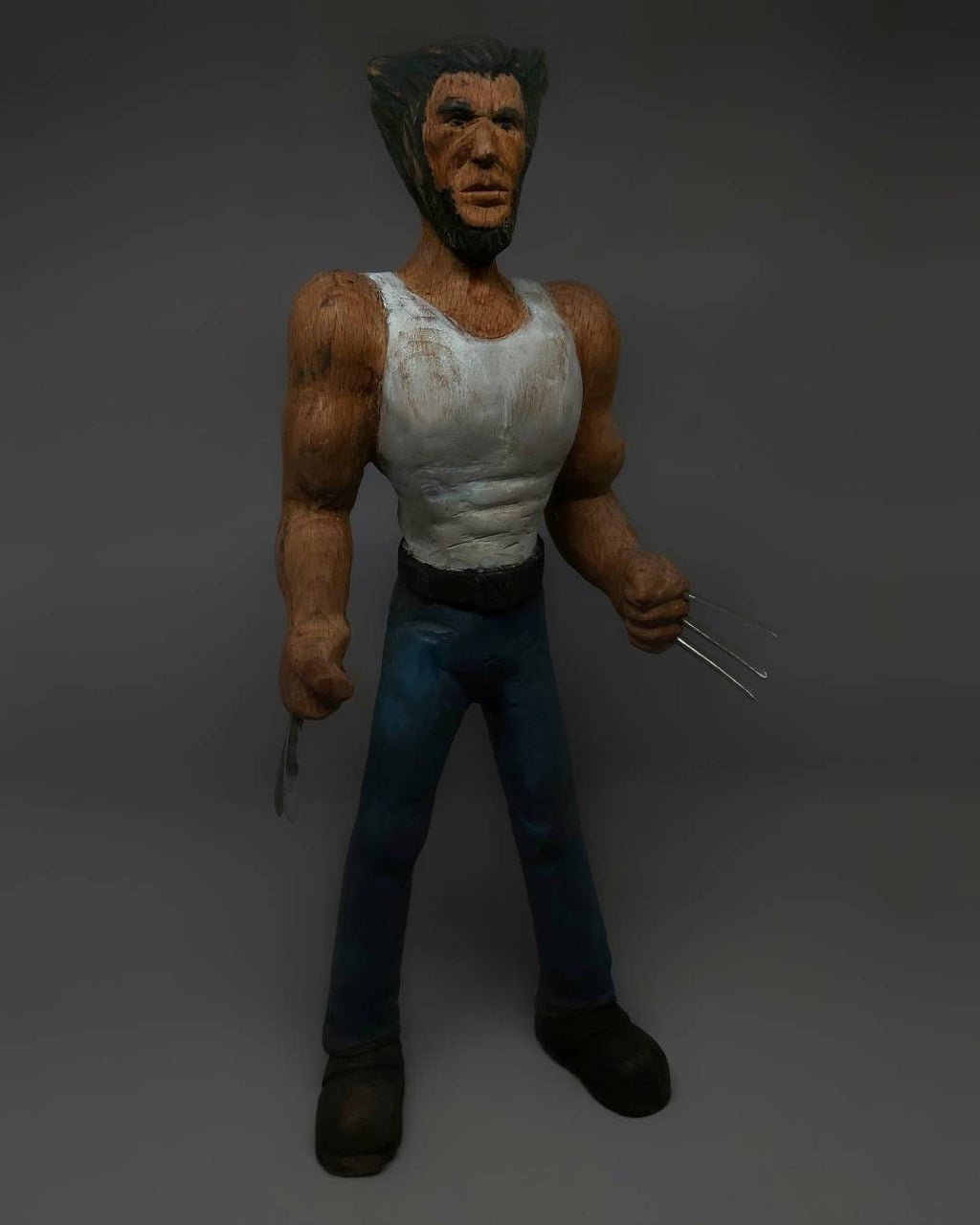 Wolverine Born from the Spirit of the Forest: Hand-Carved Woodwork Originality