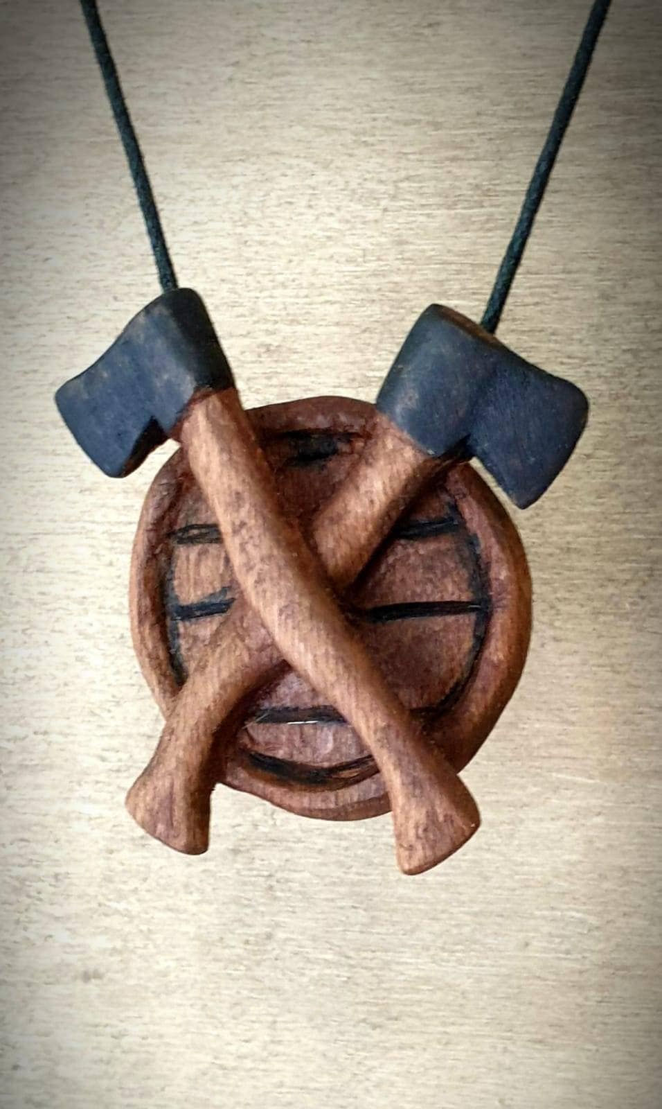 wooden handmade uniquie axes necklace gift for her pendant moms gift valentine day gifts