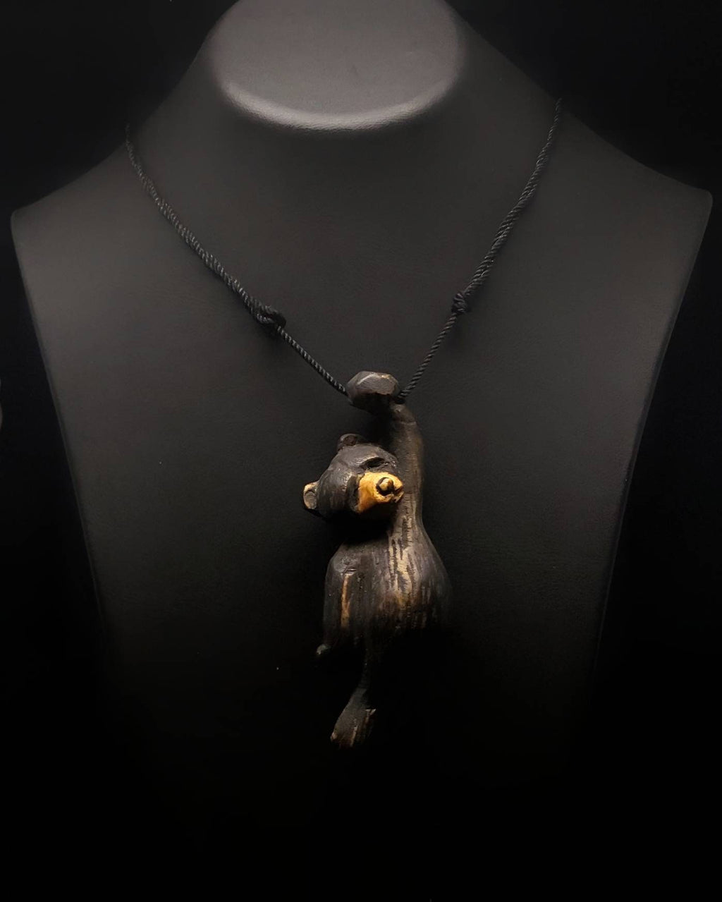 Handmade Bear Figure Wooden Necklaces - Personalized