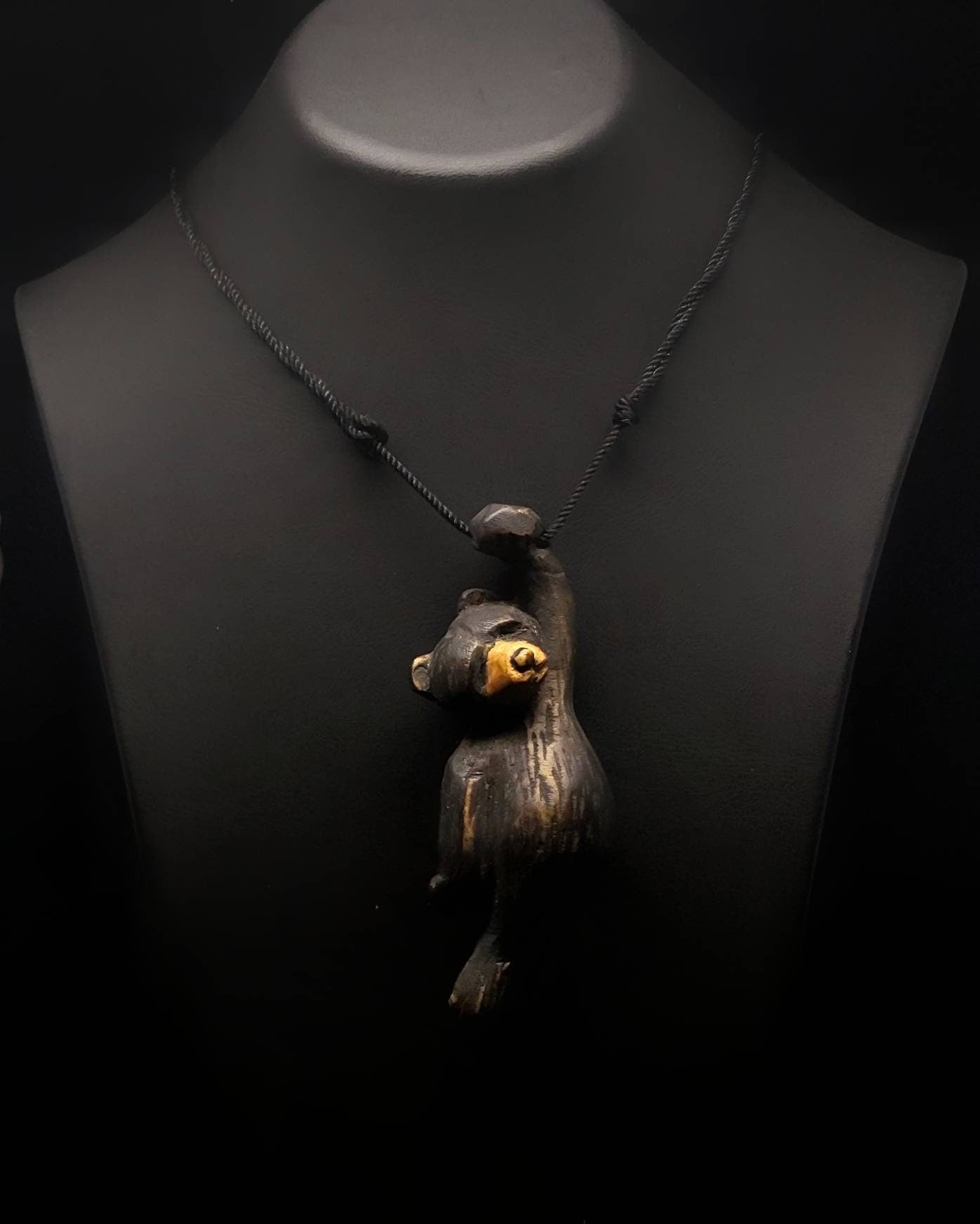 Handmade Bear Figure Wooden Necklaces - Personalized