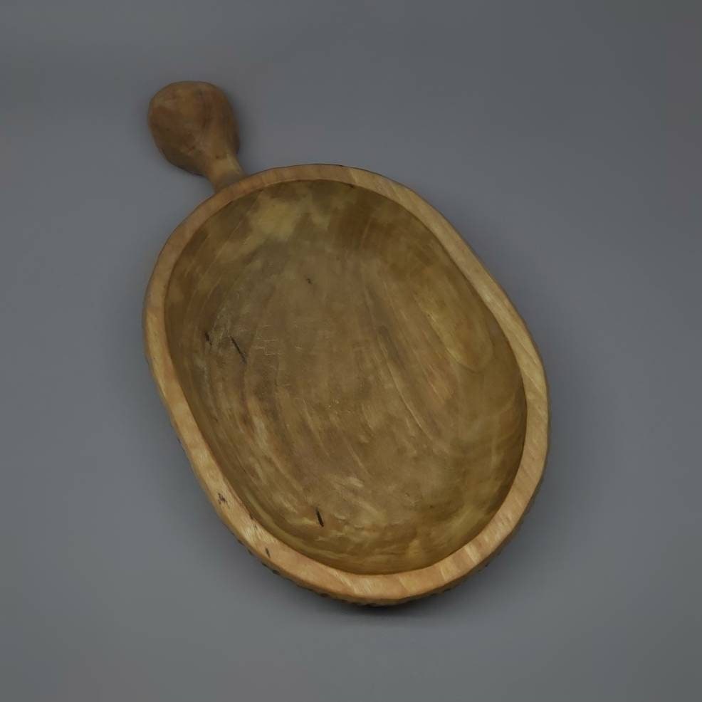 bushcraft hand carved rustic rouge bowl gift for father gift for camper