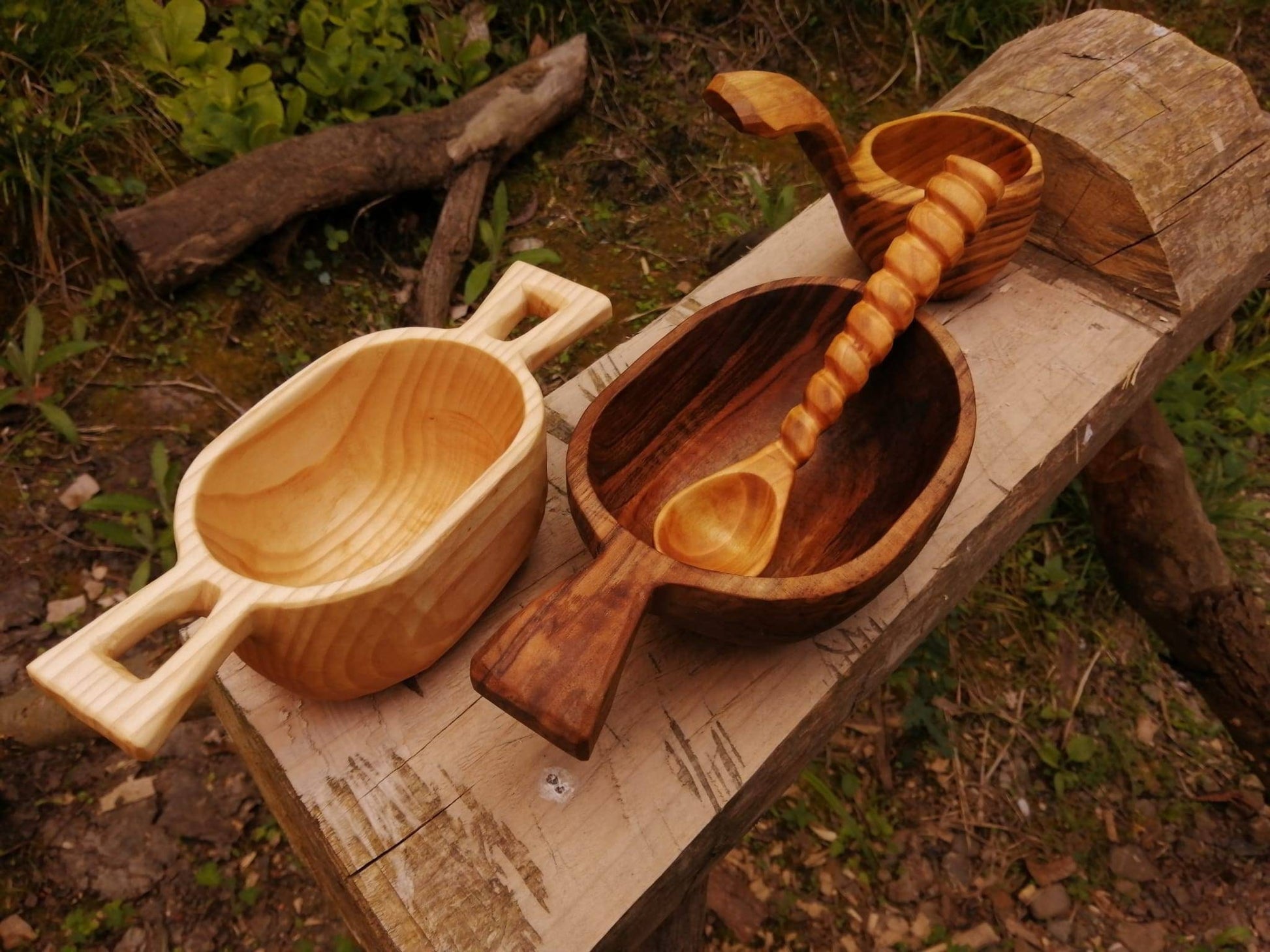 Handcraft carving cherry wood mug kuksa gift for her gift for mom wooden guksi handmade