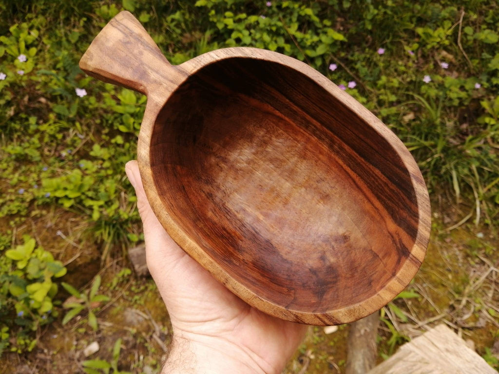 Handcraft carving cherry wood mug kuksa gift for her gift for mom wooden guksi handmade