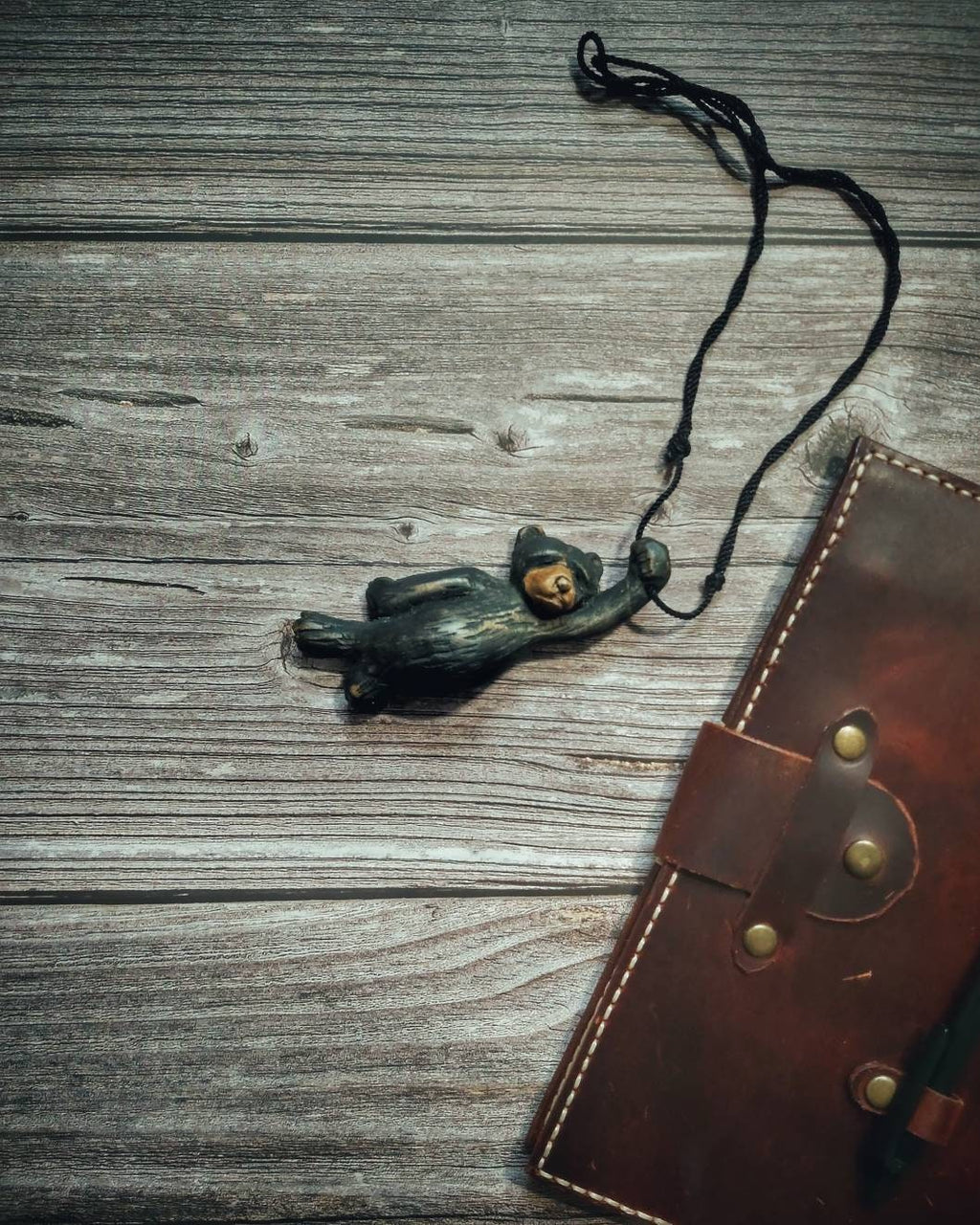 Handmade Bear Figure Wooden Necklaces - Personalized