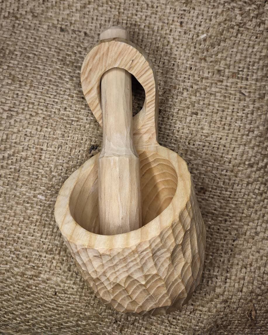 Handcraft bushcraft mug lime wooden carving for her gift for mom wooden bowls handmade