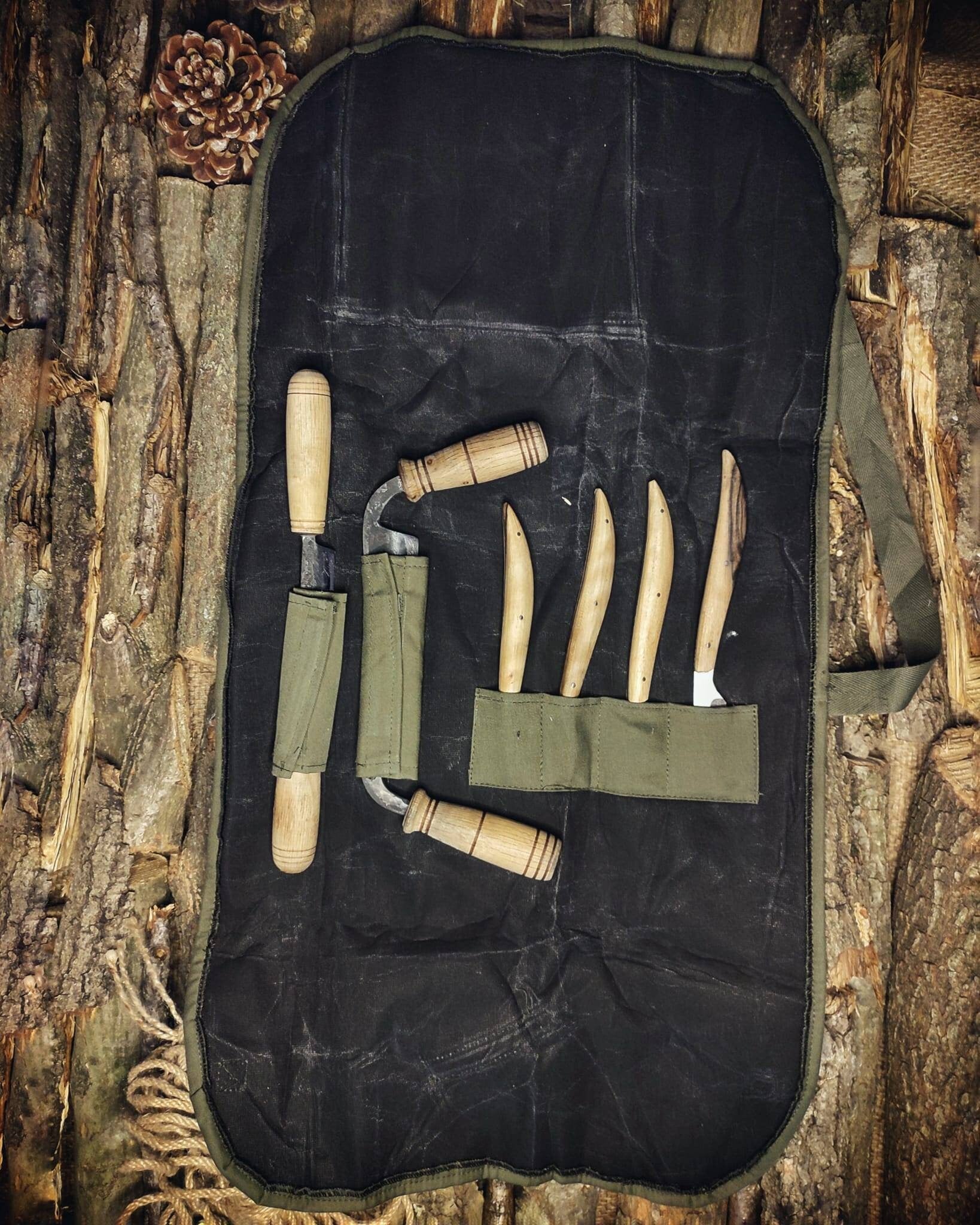 Wood carving tool forged bushcraft set basic knife chisels carving knife