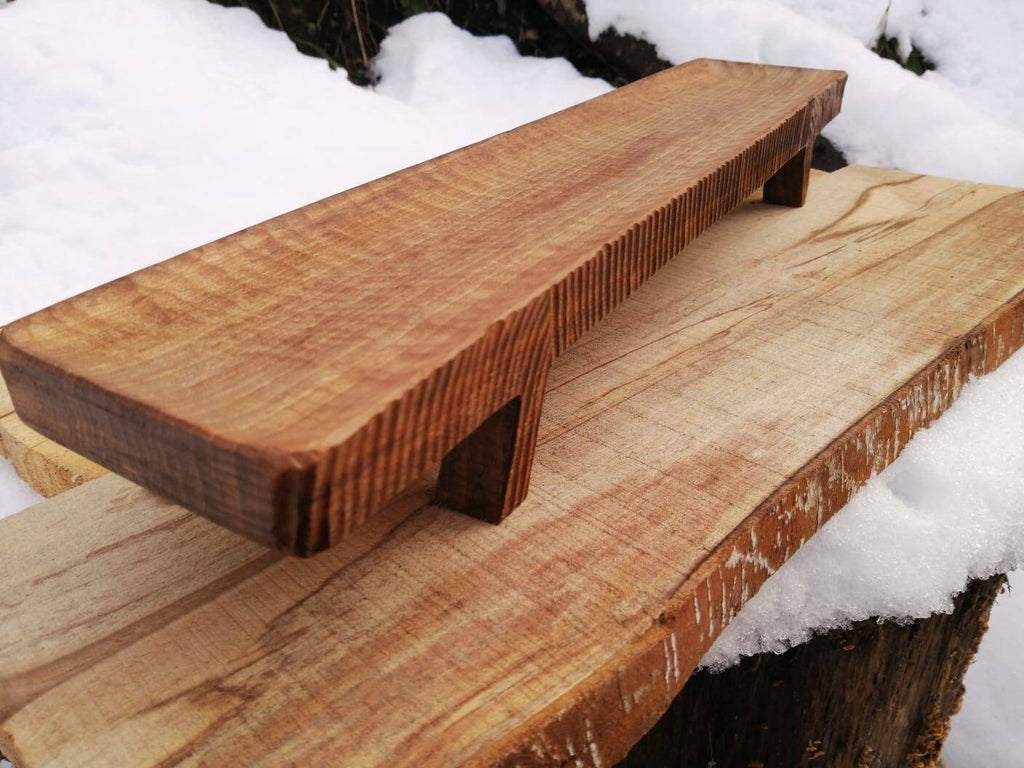 Handcraft presentation board rustic wooden carving stand gift for her gift for mom wooden table handmade