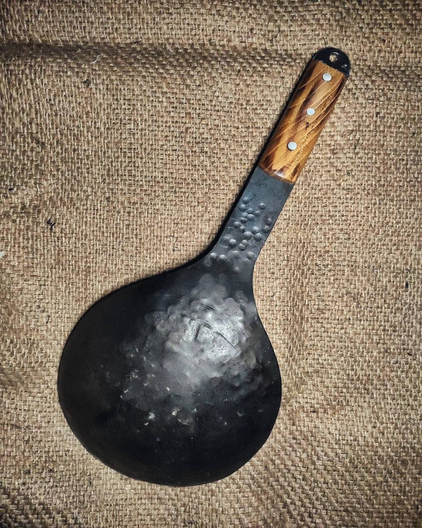 bushcraft Handmade blacksmith forged pan