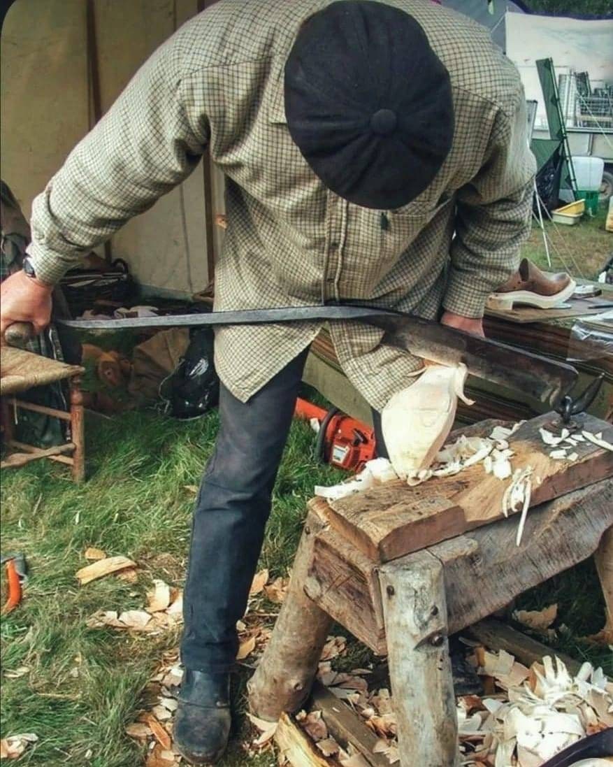Wood carving tool forged bushcraft set creating complicated shapes by hand stock knife