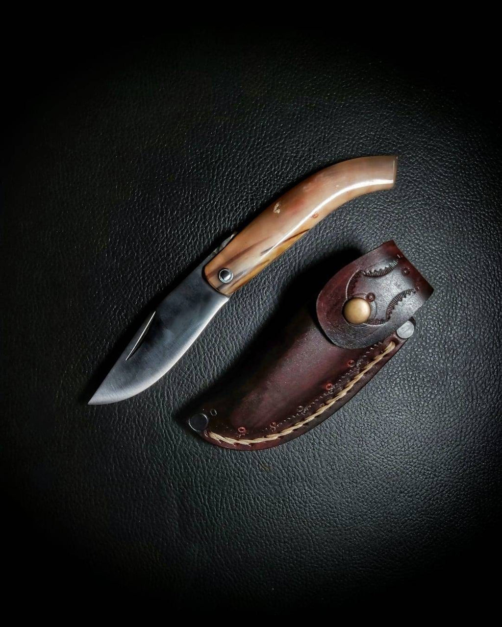 Blacksmith handmade albanian shipman knife authentic