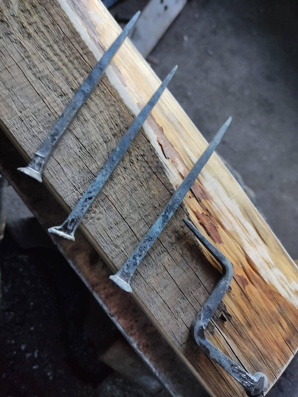 Handcrafted Rustic Iron and Wood Combination Wall &amp; Door Hooks