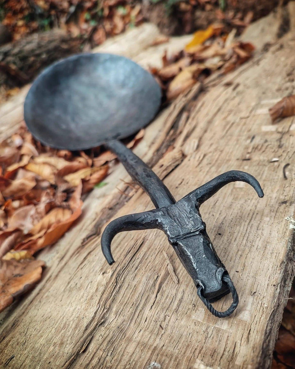 Blacksmith Handmade Camping Pans with Animal Figure Handles