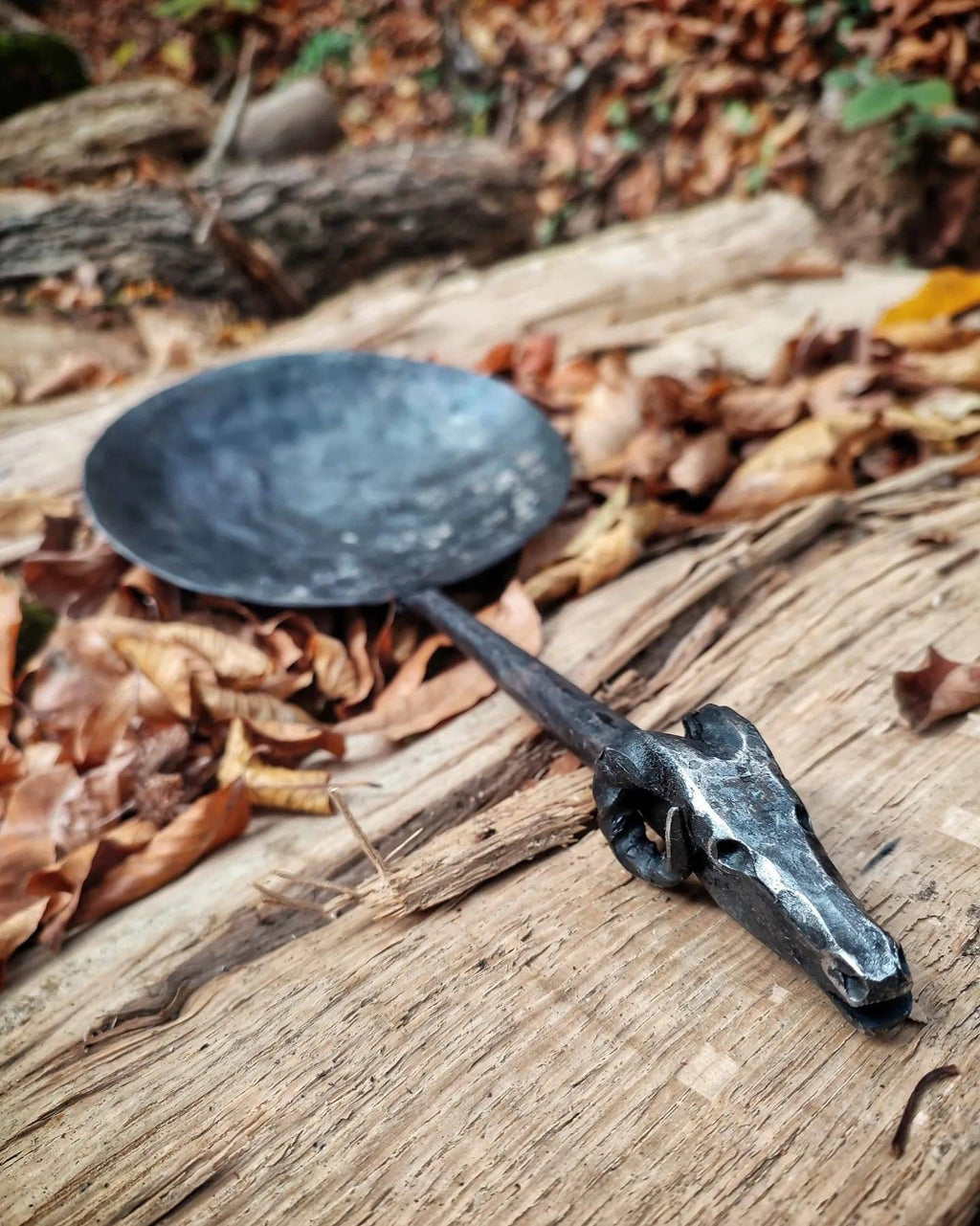 Blacksmith Handmade Camping Pans with Animal Figure Handles