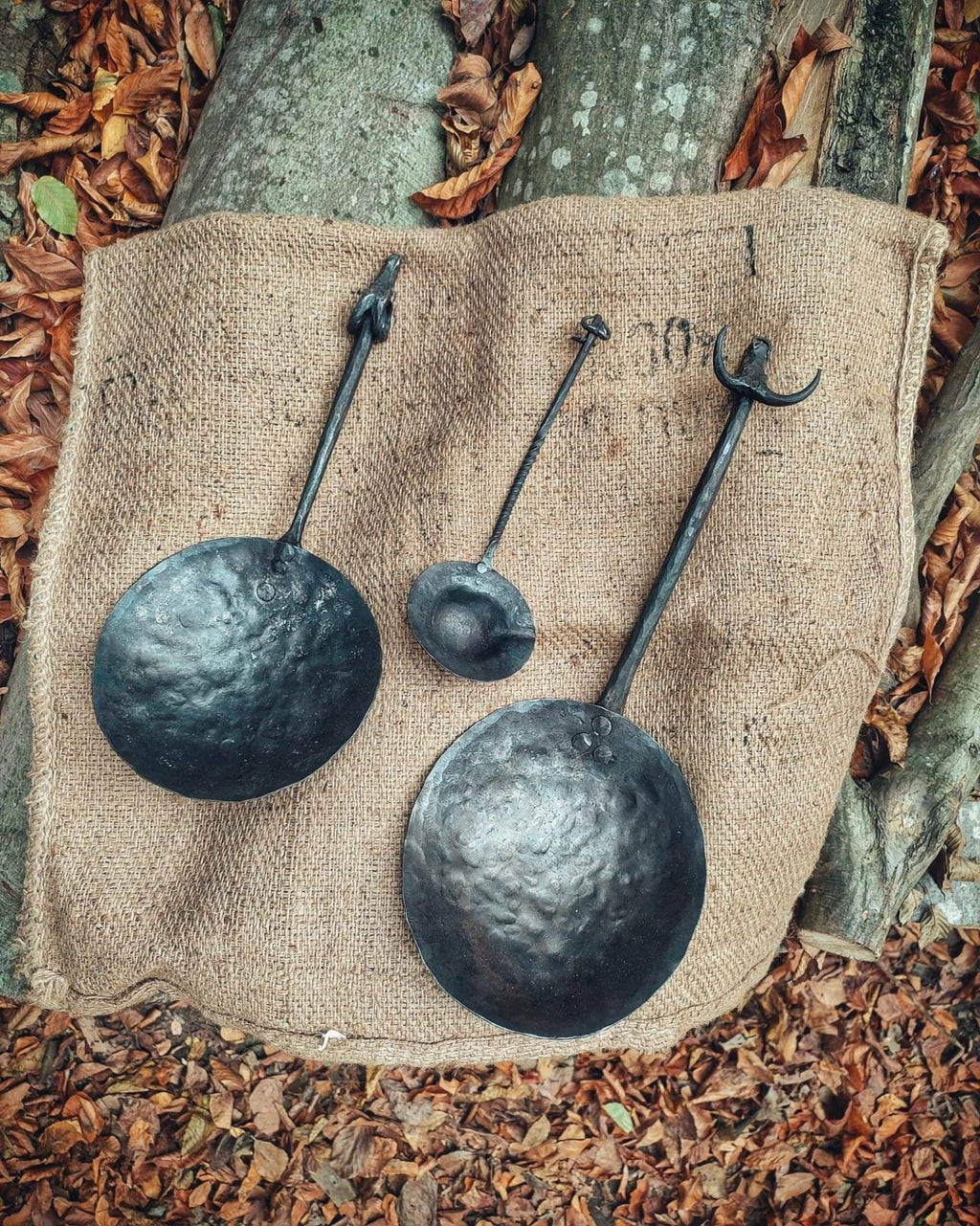 Blacksmith Handmade Camping Pans with Animal Figure Handles