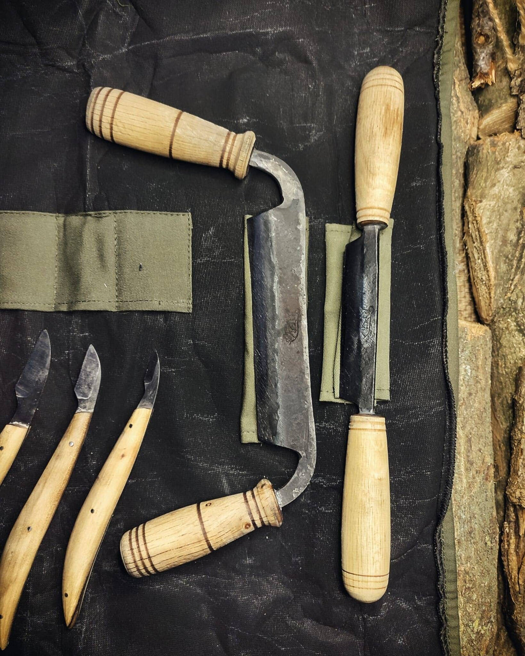 Wood carving tool forged bushcraft set basic knife chisels carving knife