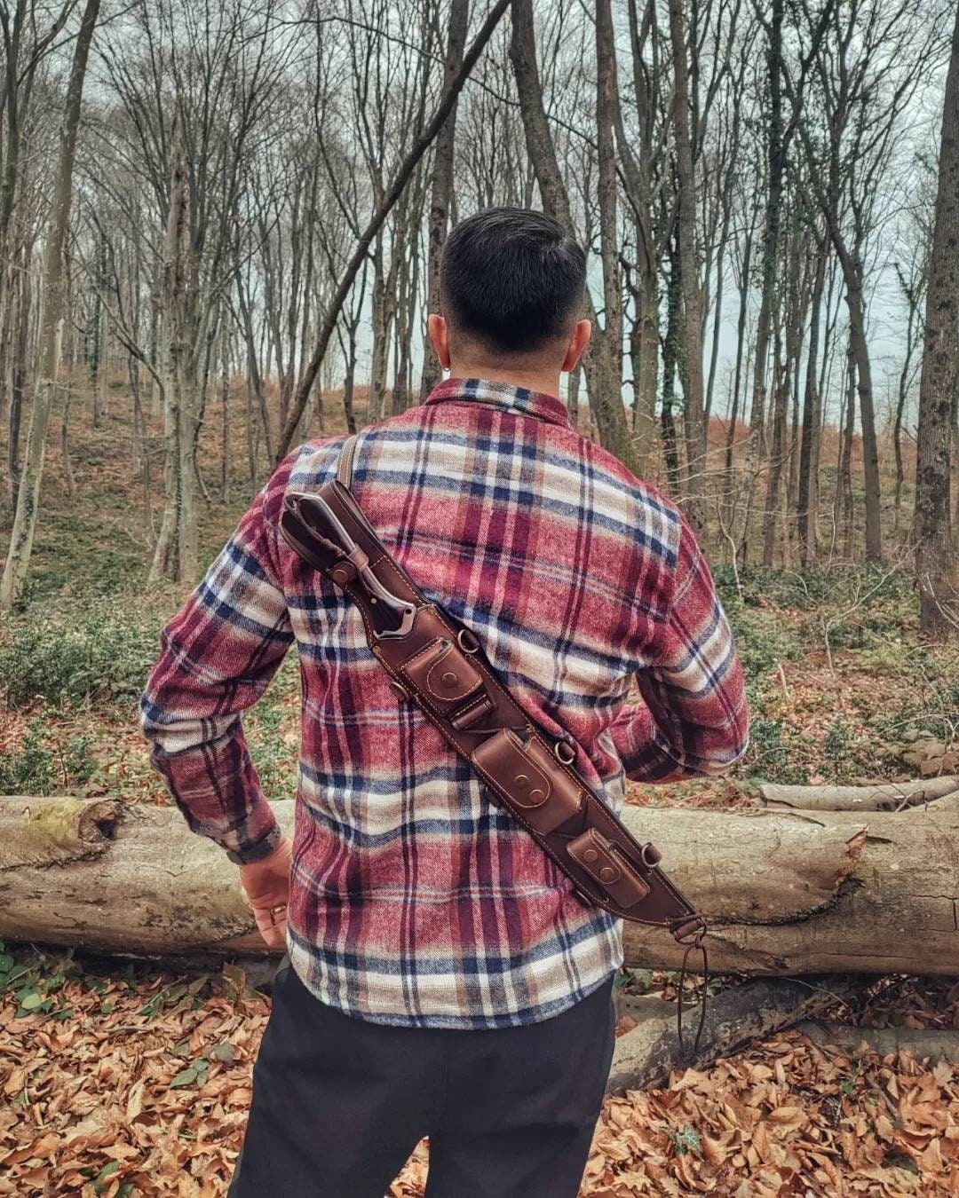 Bushcraft Survival Forest Knife with Back Sling and Leather Sheath Your helper in nature