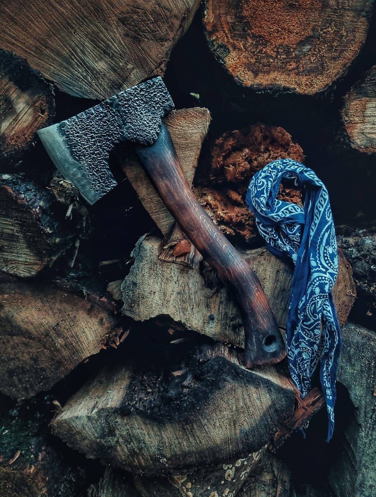 Handmade blacksmith bushcraft survival useful bruk hatchet camper ax