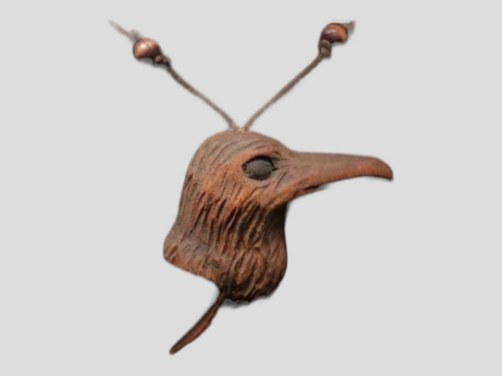 Handmade Crow-shaped Carved Pendants with Symbolic Meaning - Unique and Mystical Jewelry