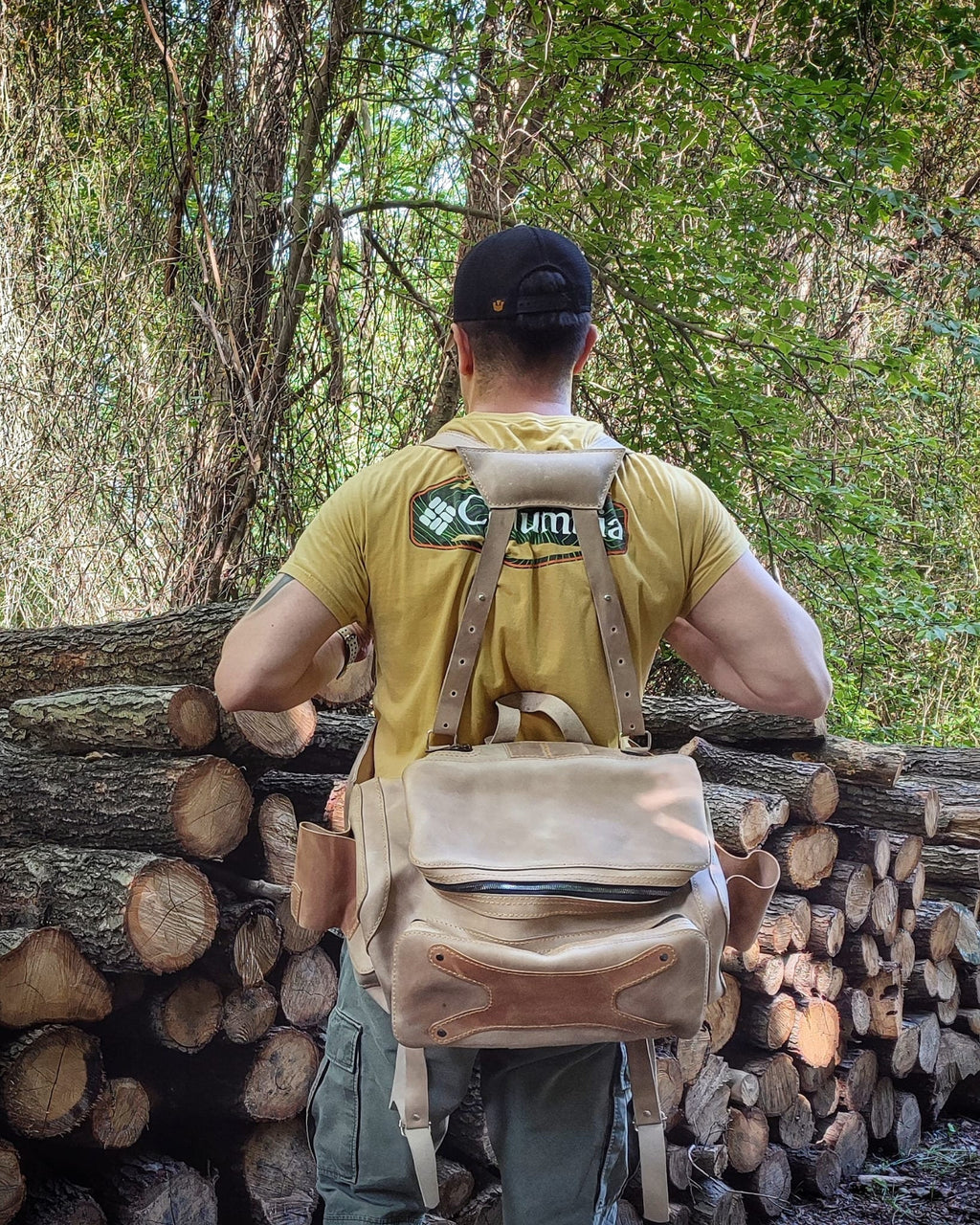 Bushcraft Handmade leather craft backbags gift for him boy christmas gift