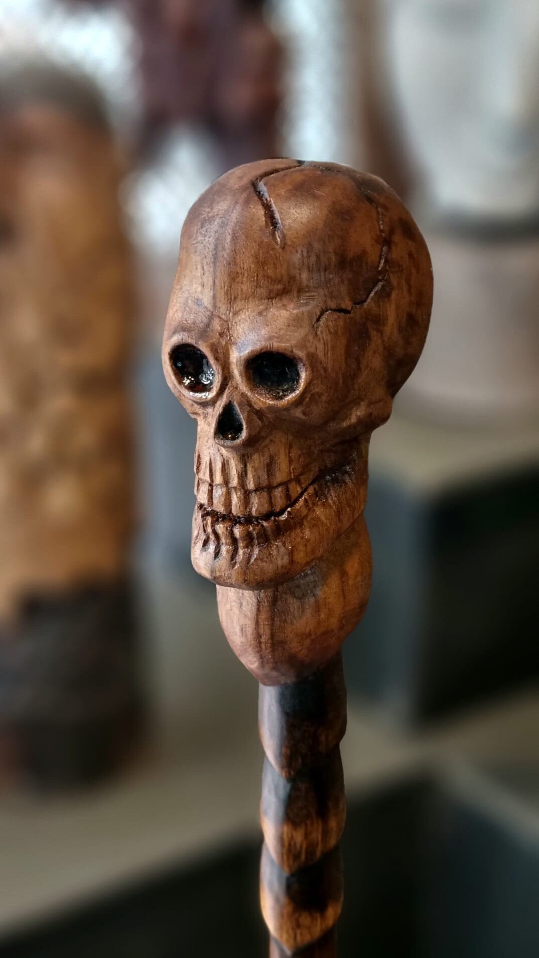 Enchanting Wooden Carved Walking Sticks for Nature's Journey