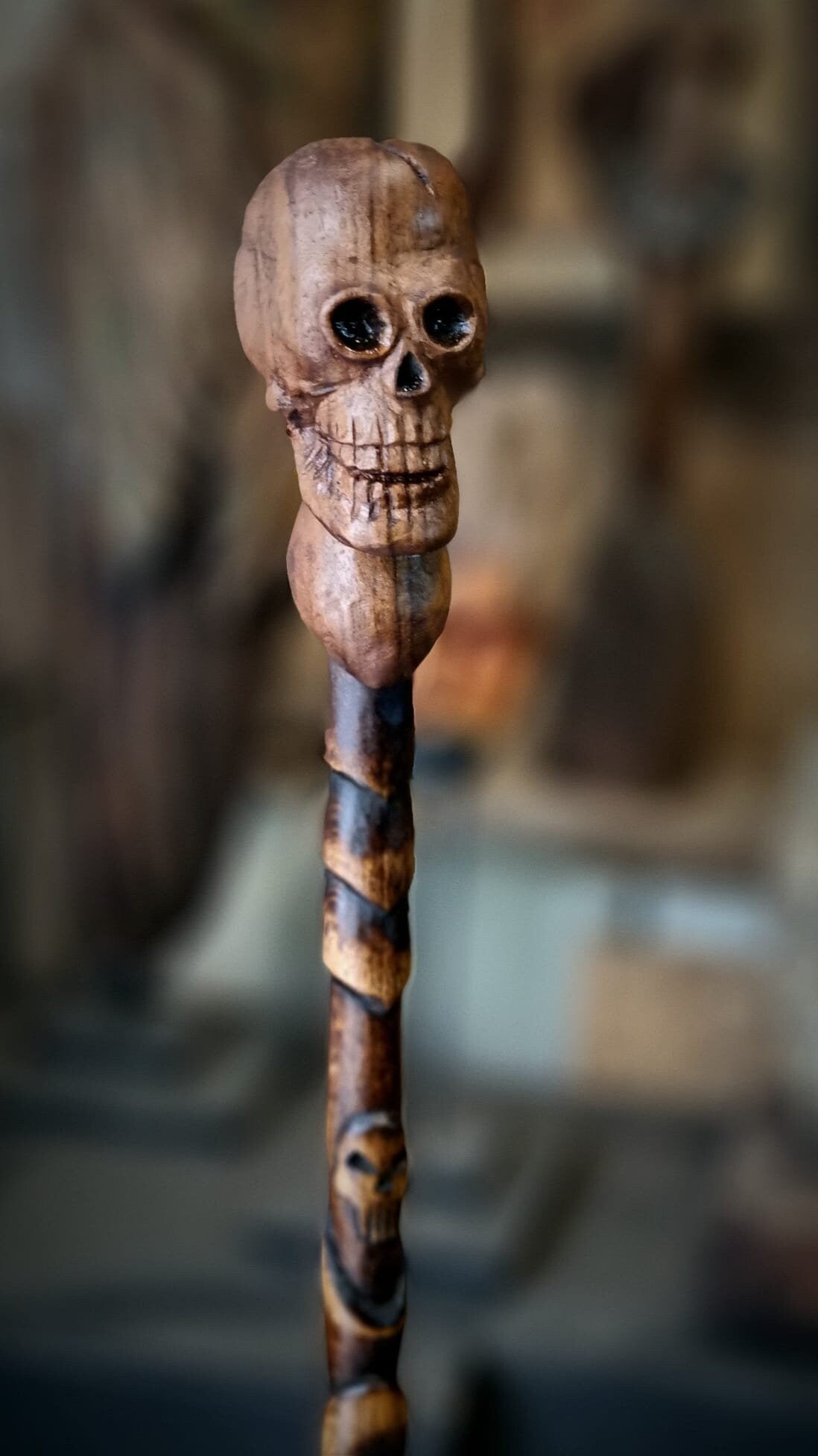 Enchanting Wooden Carved Walking Sticks for Nature's Journey