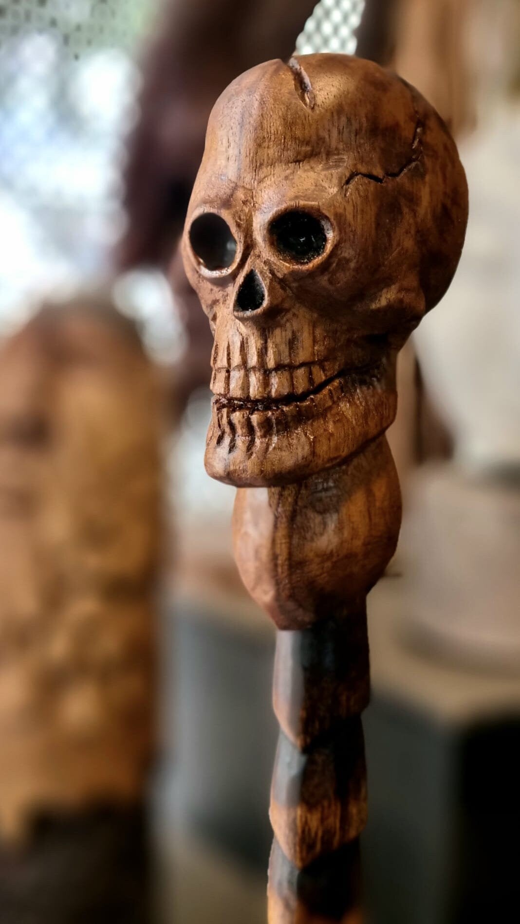 Enchanting Wooden Carved Walking Sticks for Nature's Journey