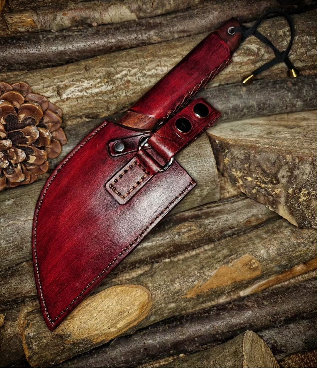 Handcrafted Serbian Chef Knife - Made of Carbon Steel Traditional Kitchen Knife: Serbian Chef Knife - Long-lasting Carbon Steel Practical