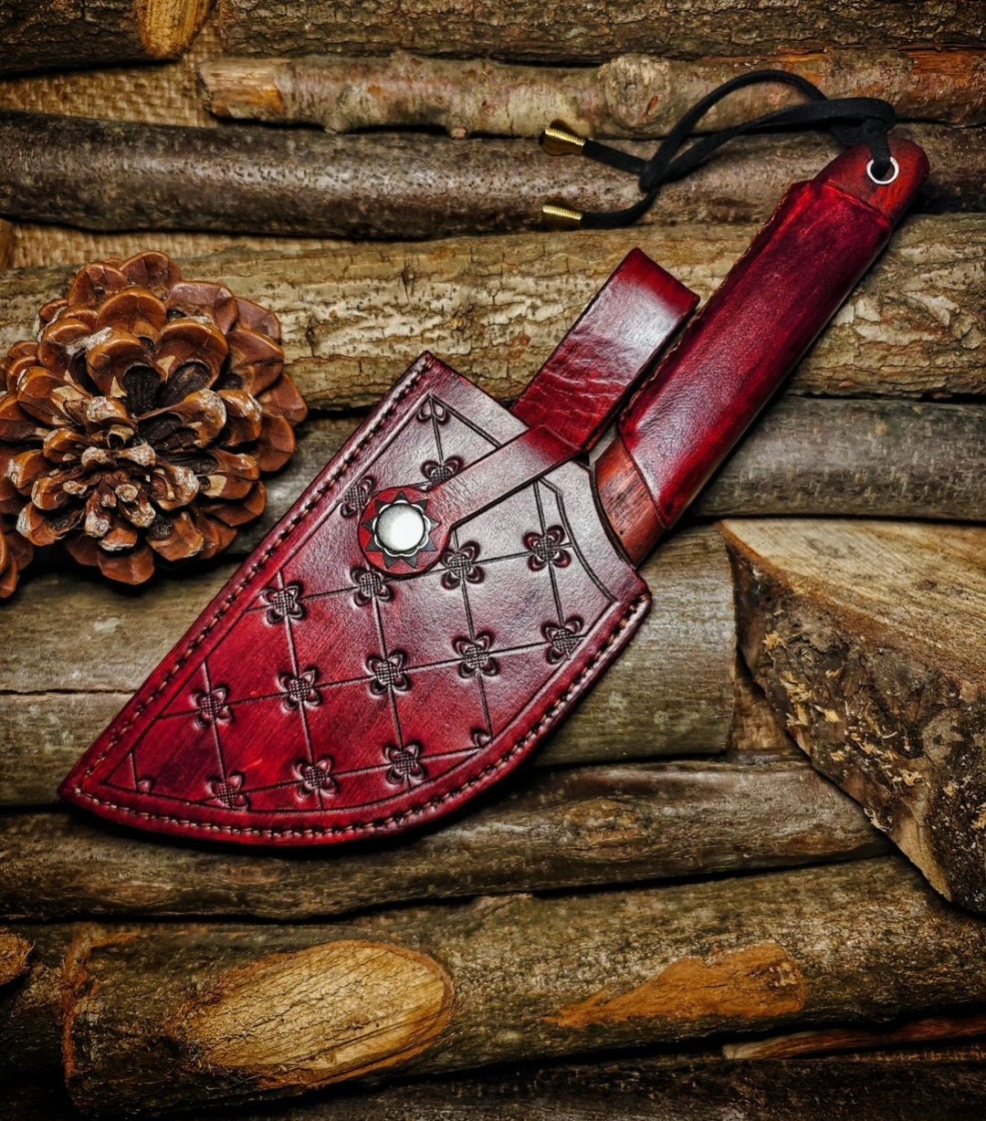 Handcrafted Serbian Chef Knife - Made of Carbon Steel Traditional Kitchen Knife: Serbian Chef Knife - Long-lasting Carbon Steel Practical