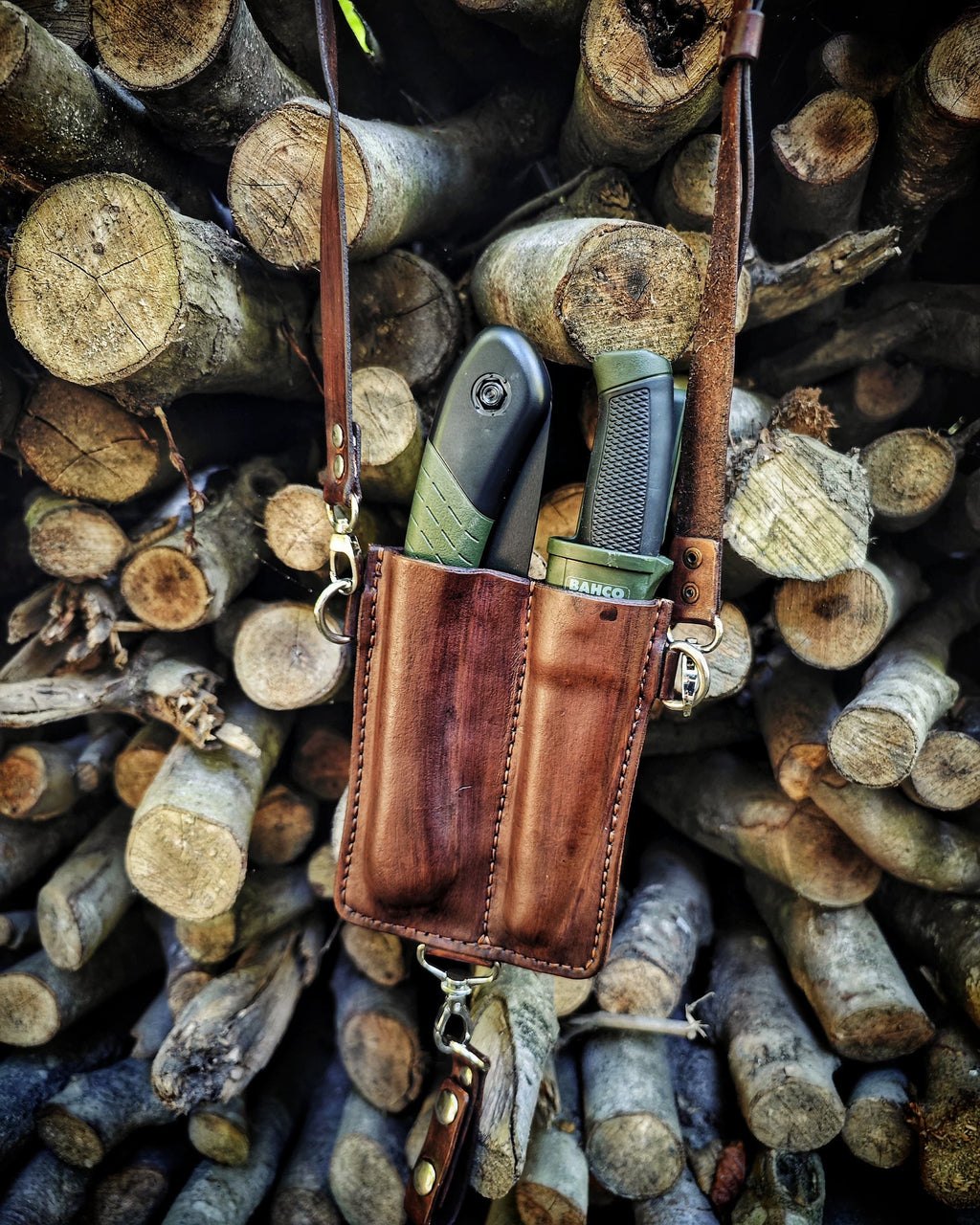 Functional Underarm Leather Holsters: Custom Protection for Your Knife and Saw Brand