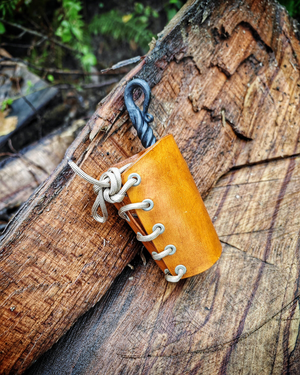 Handmade Custom blacksmith knife with genuie leather wrist Handcrafted Carbon Steel Knives and Leather Sheaths Our carbon steel knives