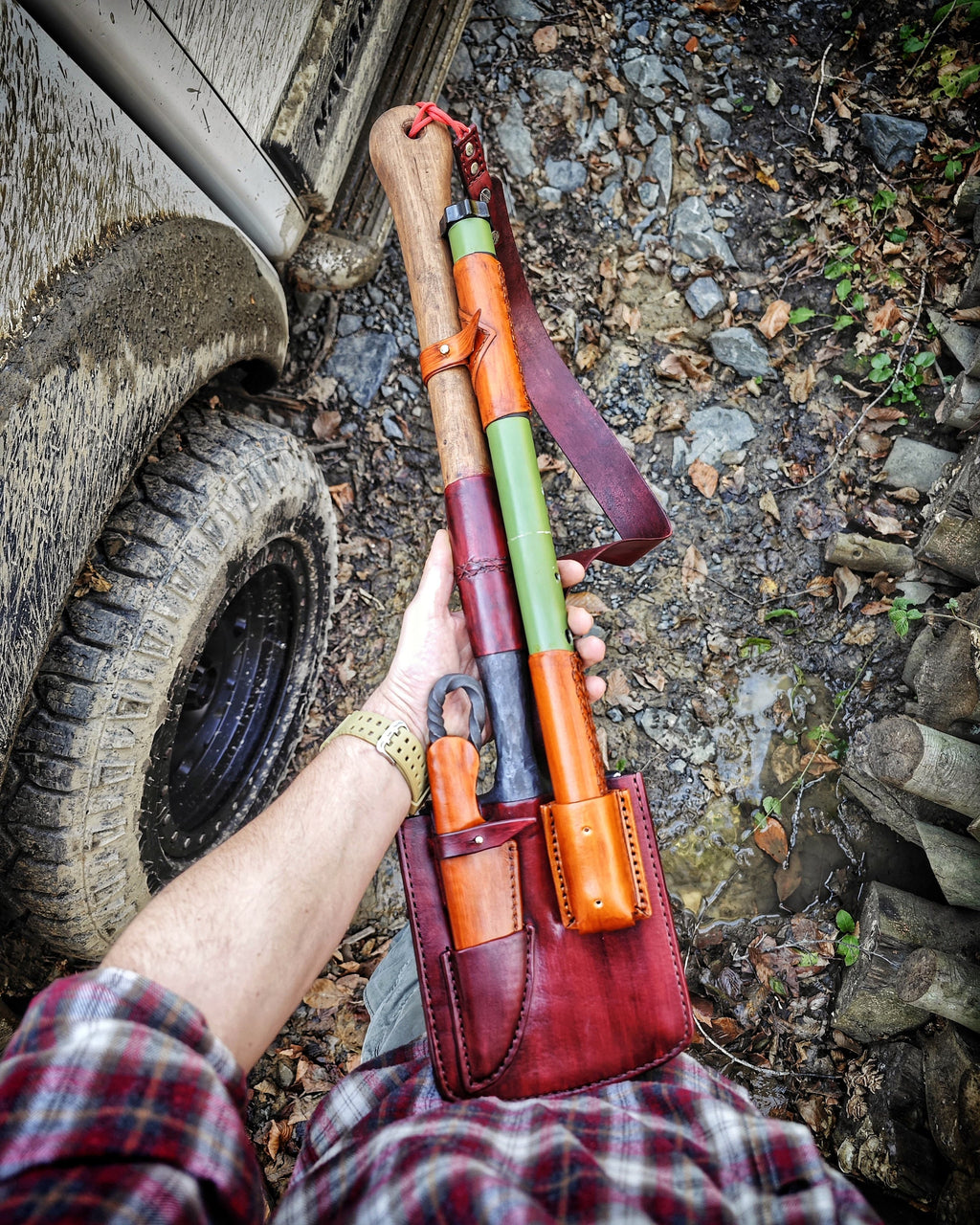 Your New Best Friend, Tactical Shovel, Blacksmith Bushraft Knife and Portable Bowsaw All in One All of handmade product