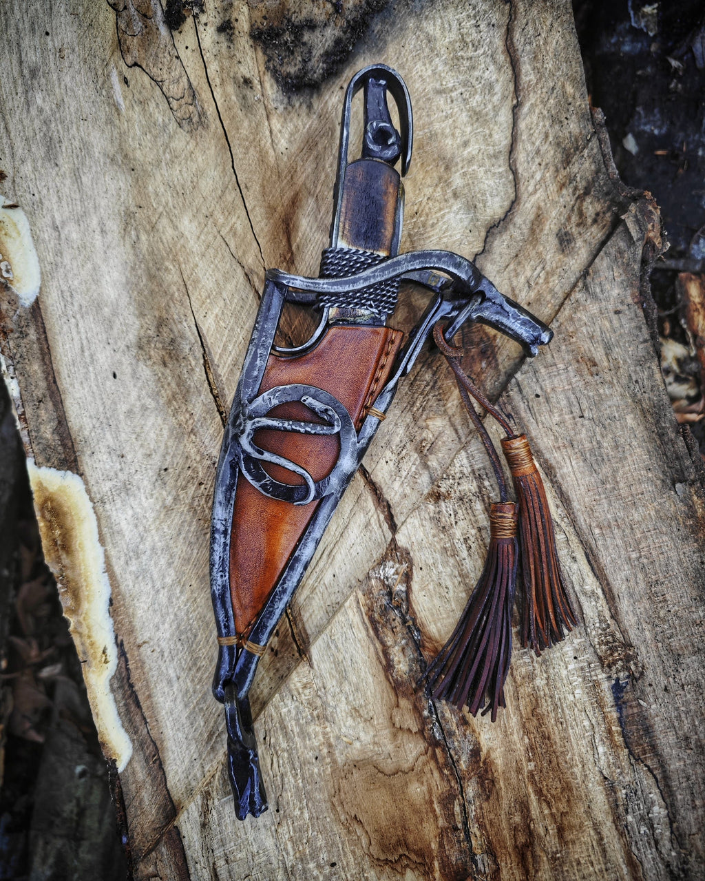 Breath of Ancient Souls: The Legendary Knife with Ram's Head and Serpent Talisman Custom Carbon Knife