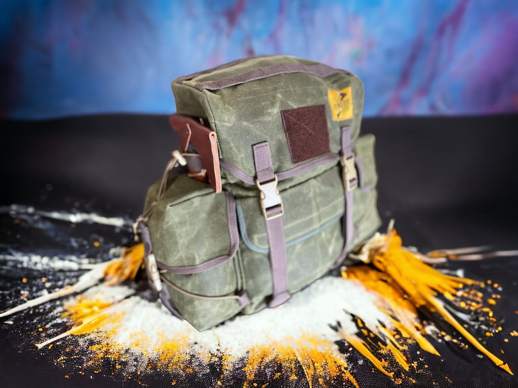 Handmade canvas bushcraft bag camper bag buscrafter bag survival bag rustic bag mountan am bag tactical bag
