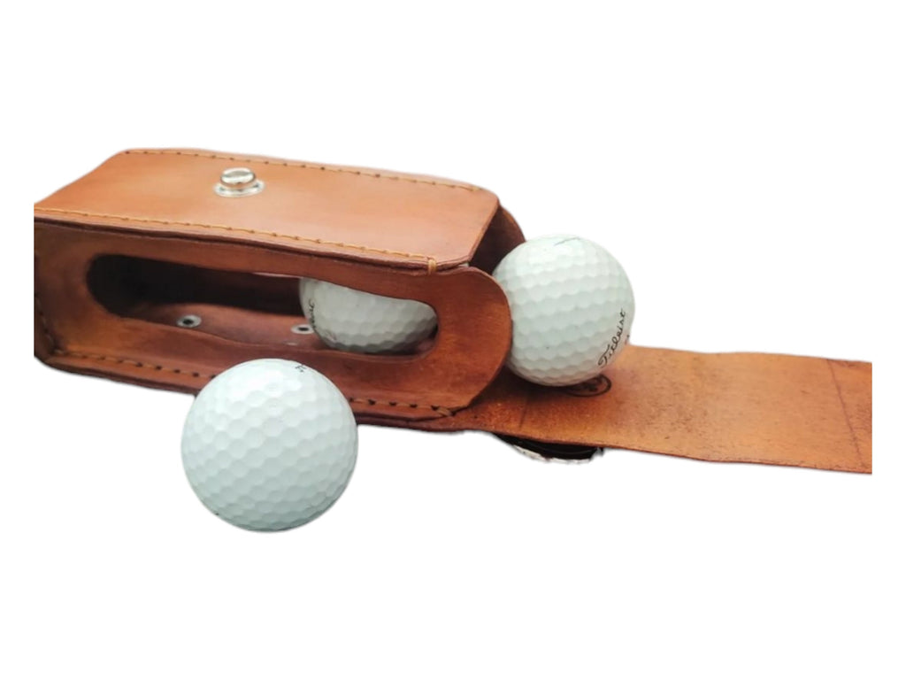 Genuine Leather Golf Ball Bag