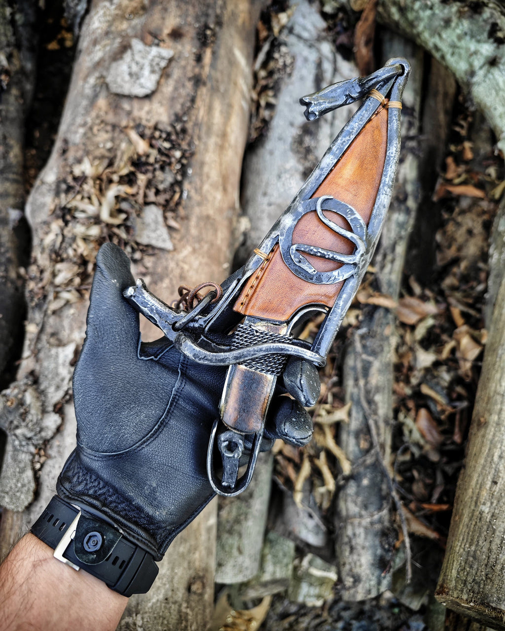 Breath of Ancient Souls: The Legendary Knife with Ram's Head and Serpent Talisman Custom Carbon Knife