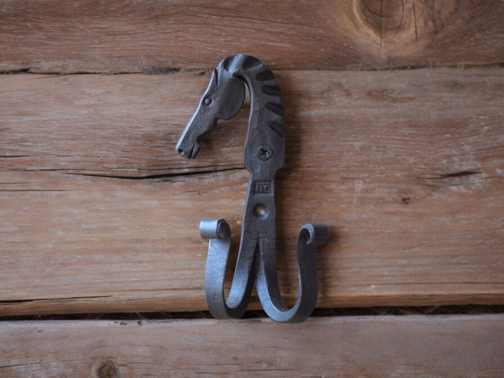 Blacksmith Handmade horse shaped key holder rustic decor