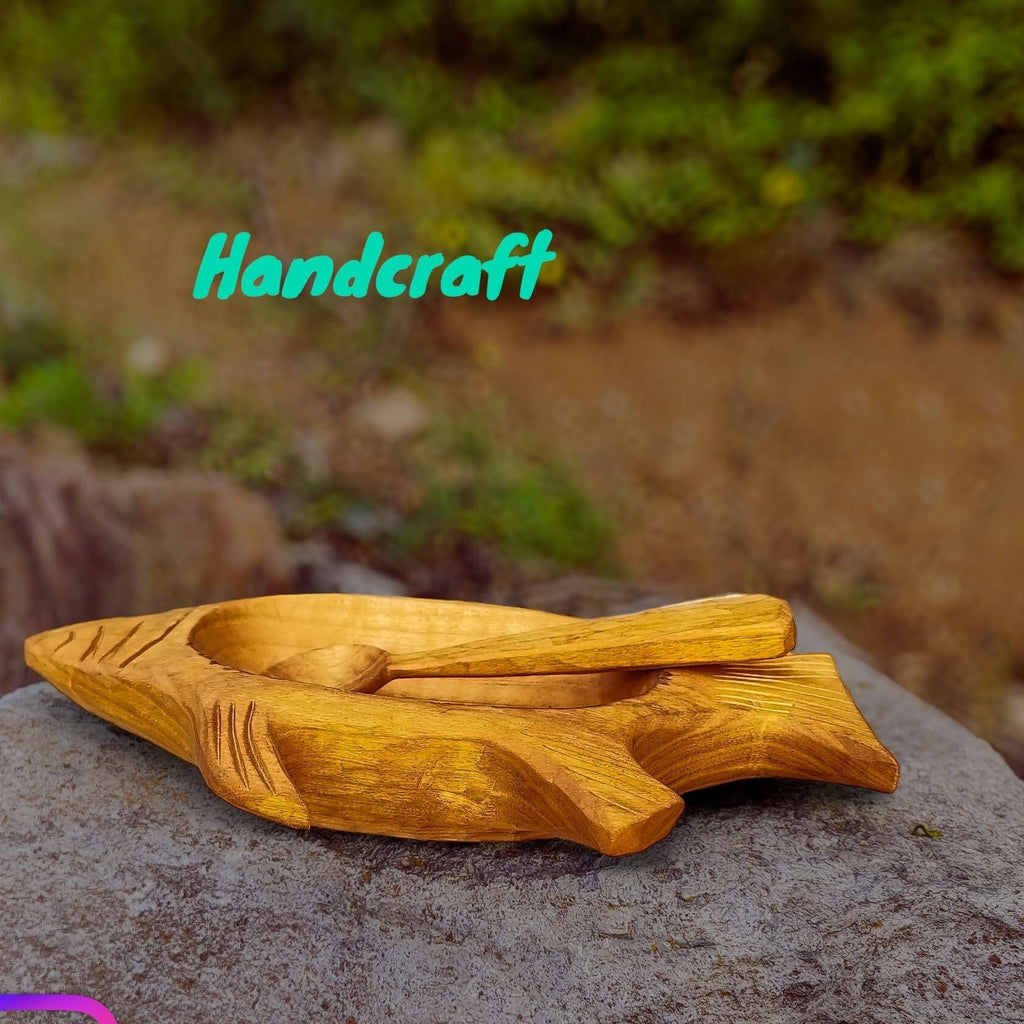 handmade fish shaped food compartment for children
