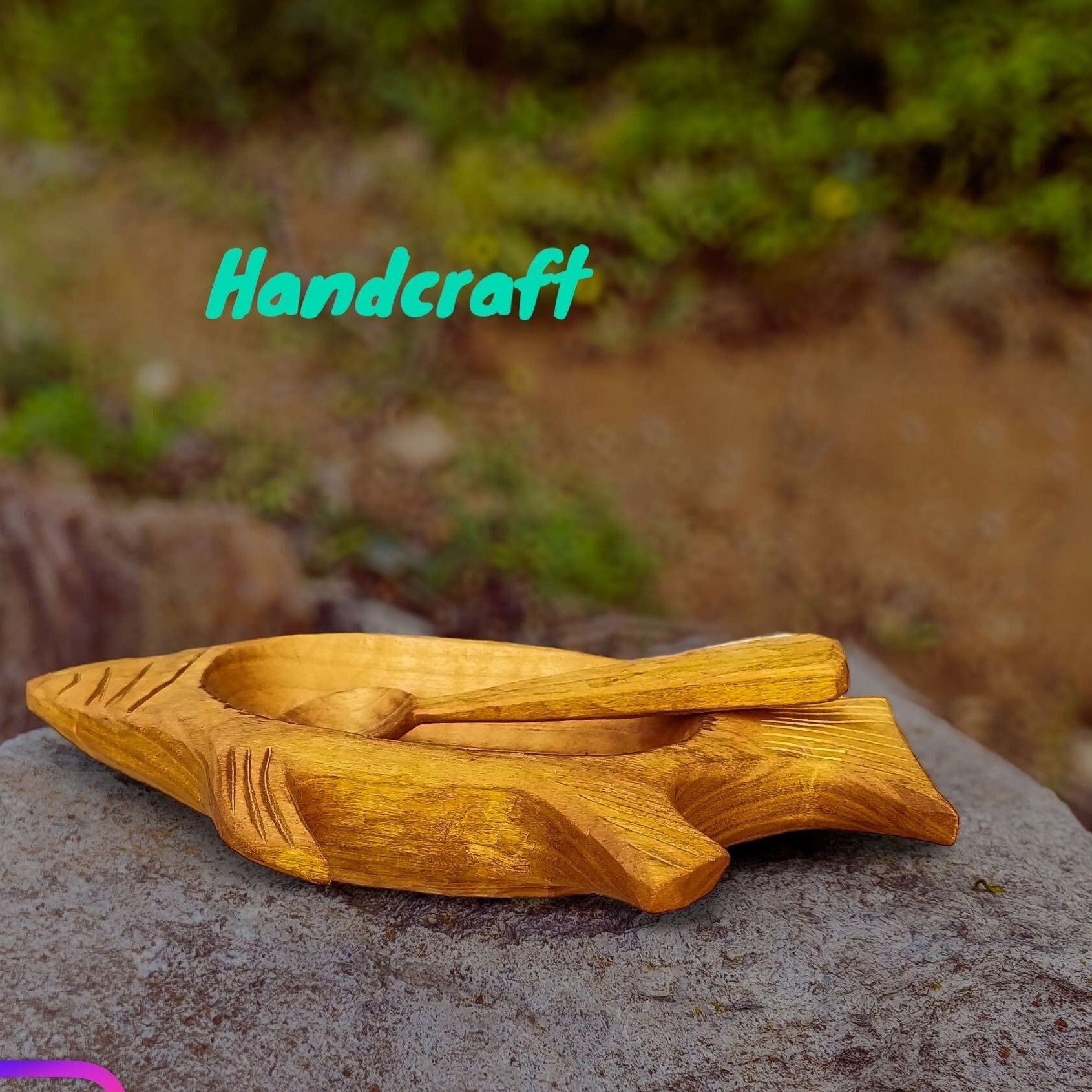 handmade fish shaped food compartment for children