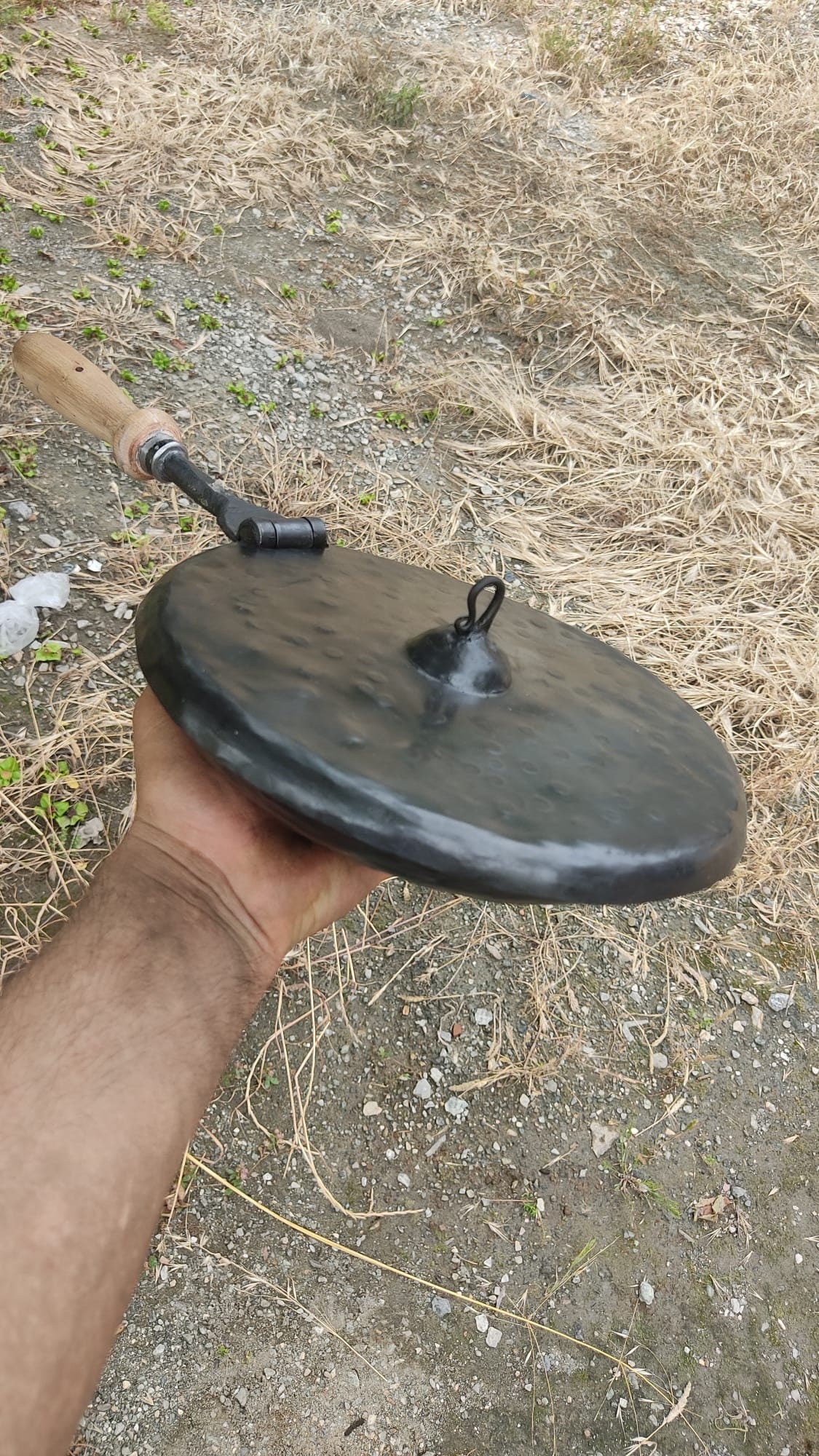primitive pan and survival shovel set handmade handforged blacksmith