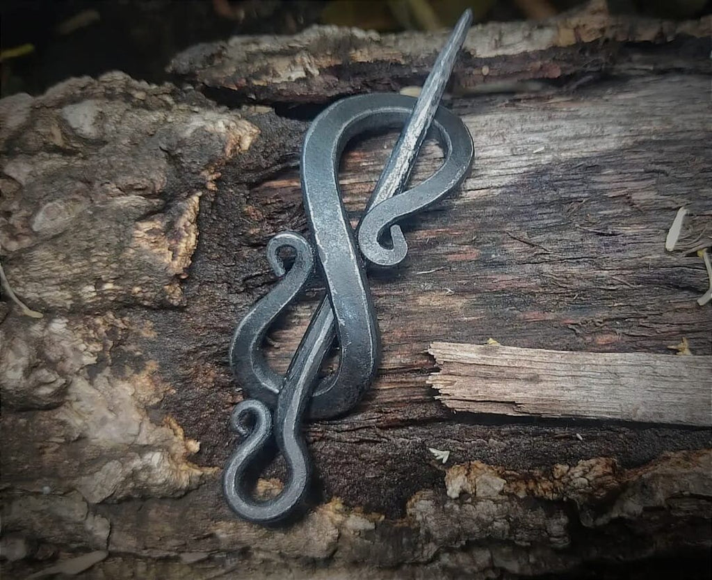 hand forged hair clip