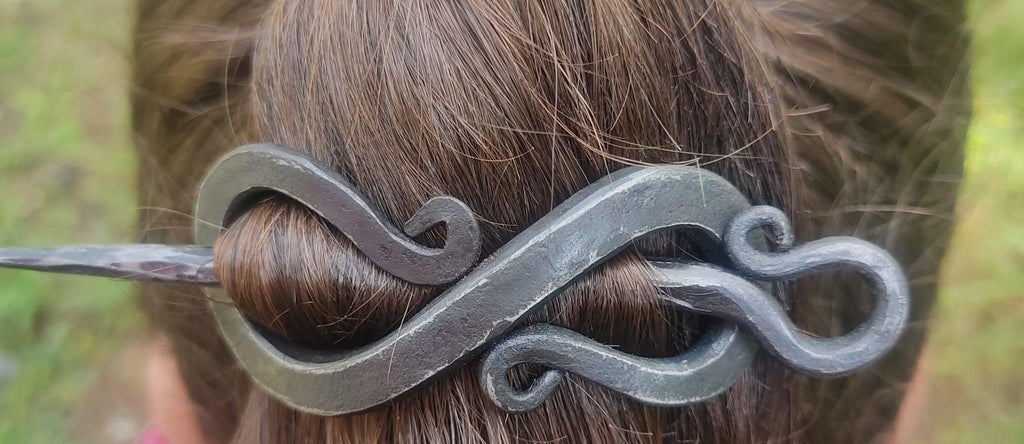 hand forged hair clip