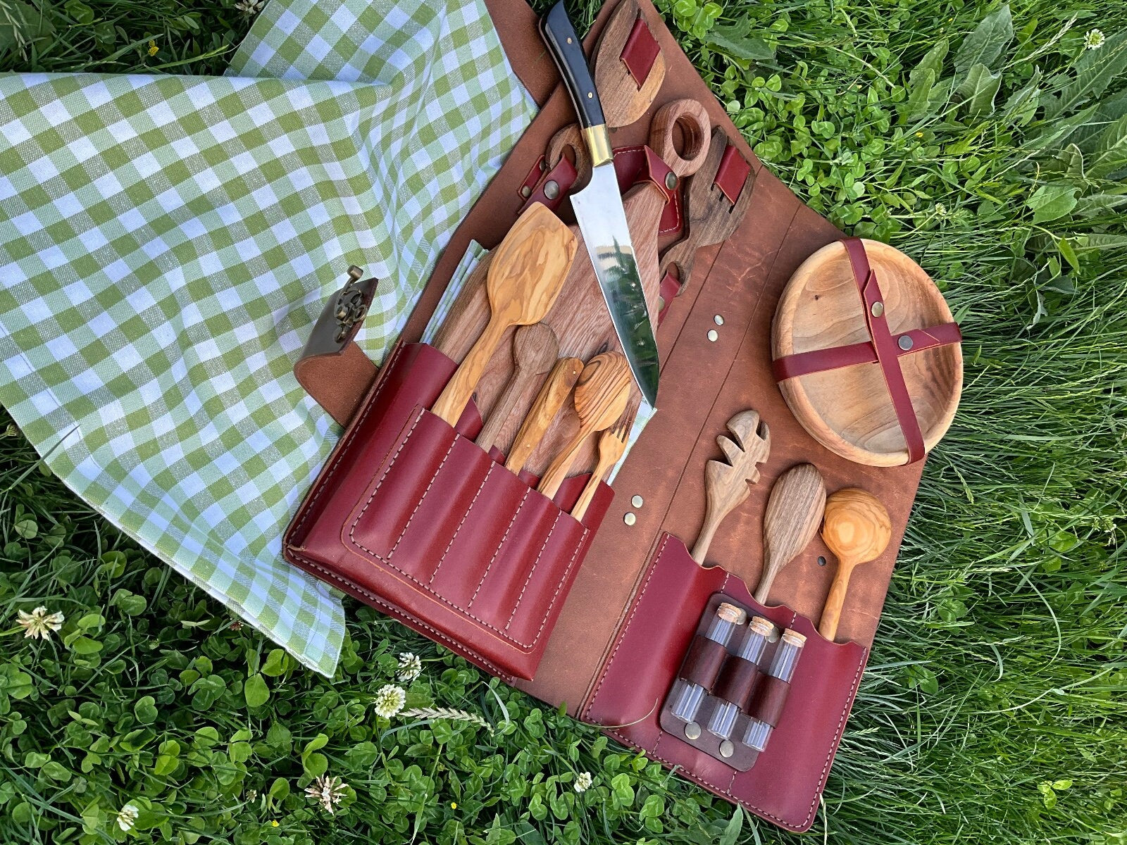 handmade picnic camp set